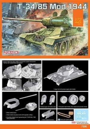 Russian Soviet Army “Red Army” KhMDB T-34/85 “Model 1944”  Medium Tank