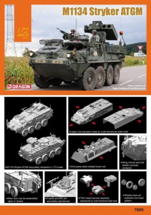 USA “United States Army” General Dynamics Systems M1134 Stryker ATGM  8X8 Anti-tank guided missile carrier vehicle