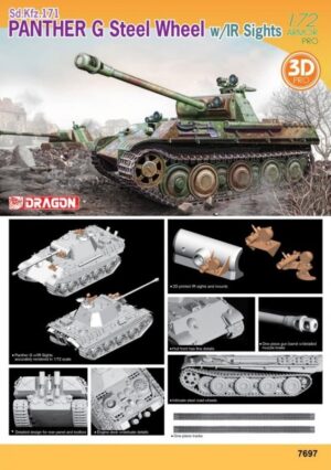 Wehrmacht-HEER MAN AG/Daimler-Benz Sd.Kfz.171 Pz.Kpfw.V PANTHER Ausf.G “Steel Wheel+IR sight system”  Medium tank  -  Dragon "3D Pro" Kit