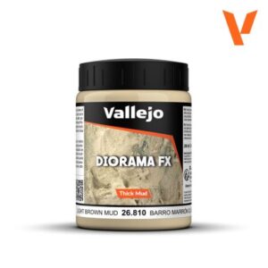 Vallejo DIORAMA FX 200ml Thick Mud - Light Brown Mud