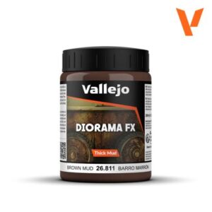 Vallejo DIORAMA FX 200ml Thick Mud - Brown Mud