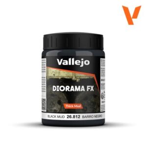 Vallejo DIORAMA FX 200ml Thick Mud - Black Mud