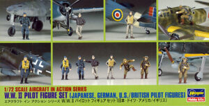 Hasegawa "1:72 Aircraft in action series": WWII Pilots figure set (Japanese-Germans-U.S./British)