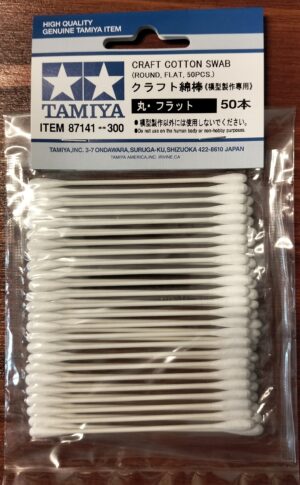 Tamiya CRAFT COTTON SWABS "Round - Flat - 50pcs" – Scovolini in cotone "Tondi - Piatti - 50pz"