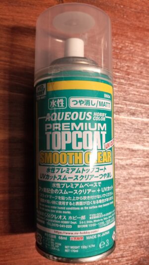 Mr.Hobby Mr. Aqueous Premium Top Coat SMOOTH CLEAR "UV Cut - Matte" - Mr. Aqueous Premium Top Coat SMOOTH CLEAR "UV Cut - Opaco"