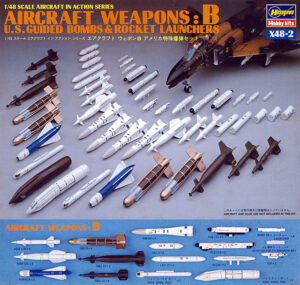 Hasegawa "1:48 Aircraft in action series/Aircraft Weapons A": U.S. Bombs & TOW target system