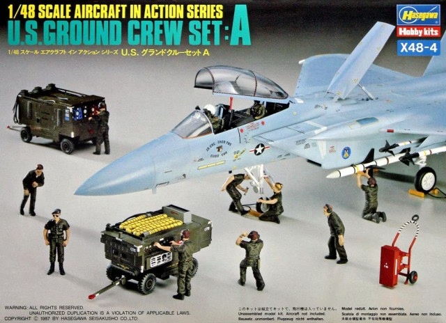 Hasegawa "1:48 Aircraft in action series": U.S. Ground crew set A