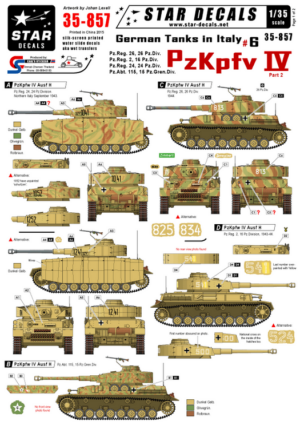 STAR Decals - German Tanks in Italy #6 Part 2 for Pz.Kpfw.IV