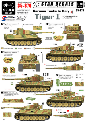 STAR Decals - German Tanks in Italy #1 for Tiger I