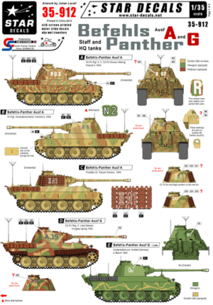 STAR Decals - Befehls Panter Ausf.A/G "Staff & HQ Tanks"