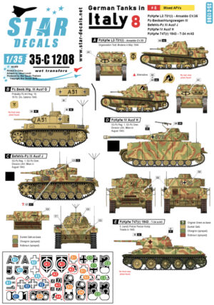 STAR Decals - German Tanks in Italy #8 "Mixed AFV's"
