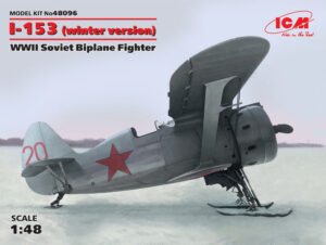 SAF "Soviet Air Force" Polikarpov I-153 Chaika "Winter version with skis"  Sesquiplane fighter aircraft