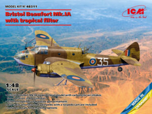 RAF "Royal Air Force" BAC Bristol Beaufort Mk.IA "Tropical camouflage"  Torpedo bomber/Multirole heavy fighter aircraft