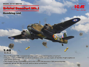 RAF "Royal Air Force" BAC Bristol Beaufort Mk.I "Bombing Raid"  Torpedo bomber/Multirole heavy fighter aircraft