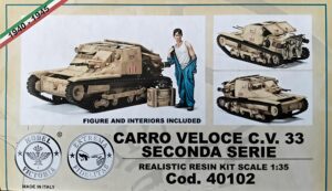 RE “Regio Esercito” Ansaldo/FIAT C.V.33 Second Series  Tankette/Light Tank + Figure/Interiors