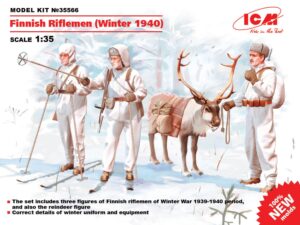 FA "Finnish Army" WWII "Finnish Riflemen in Winter 1940 with skis and deer" Rifle regiment set