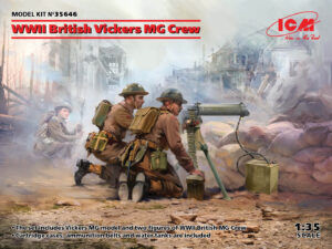 BA "British Army" WWII British machine gunners + Vickers MG set