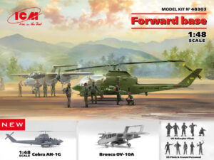 USA "United States Army" Bell AH-1G + North American Rockwell OV-10A Bronco Attack helicopter/Light attack and reconaissance STOL twin-turboprop aircraft + US Pilots and ground personnel