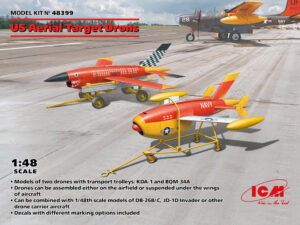 USAF/USN "United States Air Force/Navy" Ryan Aeronautical Company Firebee KDA-1/BQM-34A drone + trolleys  Target/Unmanned aerial target vehicle