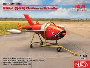 USAF/USN "United States Air Force/Navy" Ryan Aeronautical Company Firebee KDA-1 (Q-2A) drone + trolley  Target/Unmanned aerial target vehicle