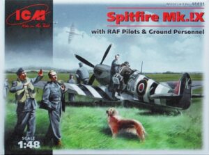 RAF "Royal Air Force" SAW Supermarine Spitfire Mk.IX + Pilots and ground personnel  Interceptor/Fighter aircraft