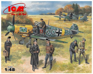 RLM "Luftwaffe" Messerschmitt Bf109F-2 + Pilots and ground personnel  Fighter aircraft