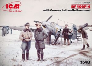 RLM "Luftwaffe" Messerschmitt Bf109F-4 "Winter version" + Pilots and ground personnel  Fighter aircraft