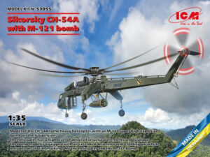 USA "United States Army" Sikorsky Aircraft CH-54A Tarhe + M-121 bomb Twin-engined Heavy-lift cargo helicopter
