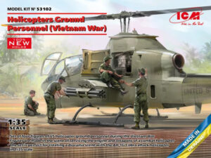 USA "United States Army" Vietnam War - Ground personnel crew of Bell AH-1G Cobra helicopter
