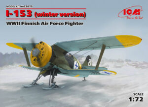 FAF "Finnish Air Force - Illmavoimat" Polikarpov I-153 "Chaika" "Winter version with skis"  Biplane fighter aircraft