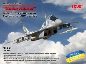 UAF "Ukrainian Air Force" Mikoyan MiG-29 P.9-13/FULCRUM-C + AGM-88 HARM missiles "Radar Hunter"  Air superiority/Multirole fighter jet aircraft