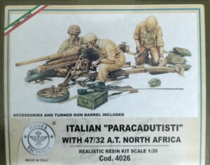 RE “Regio Esercito” WWII Italian "Parcadutisti" Nord Africa + Bohler 47/32 Mod.35 "Elefantino" Anti-tank gun set