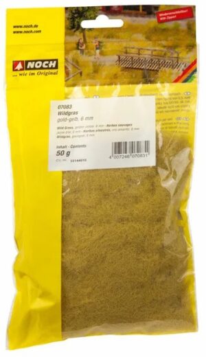 NOCH Landscaping  -  Erba statica 50g H.6mm  "Erba spontanea - giallo/oro"