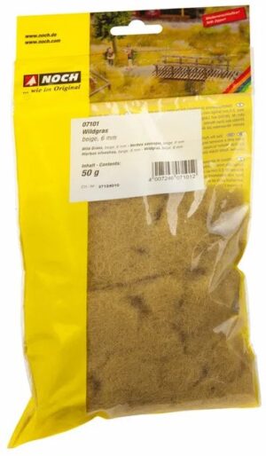 NOCH Landscaping  -  Erba statica 50g H.6mm  "Erba spontanea - beige"