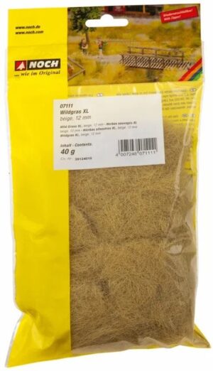 NOCH Landscaping  -  Erba statica XL 40g H.12mm  "Erba spontanea - beige"