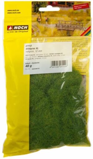 NOCH Landscaping  -  Erba statica XL 40g H.12mm  "Erba spontanea - Verde chiaro"