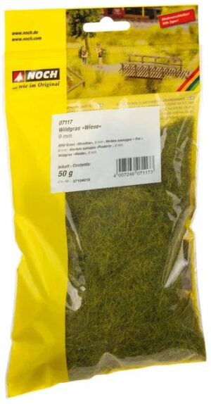 NOCH Landscaping  -  Erba statica 50g H.9mm  "Erba spontanea - Verde prato"