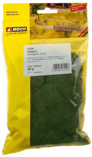 NOCH Landscaping  -  Erba statica 50g H.9mm  "Erba spontanea - Verde scuro"