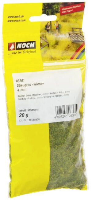 NOCH Landscaping  -  Erba statica 20g H.4mm  "Erba tagliata - Verde prato"