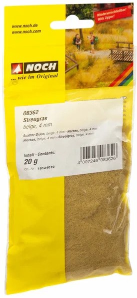 NOCH Landscaping  -  Erba statica 20g H.4mm  "Erba tagliata - Beige"