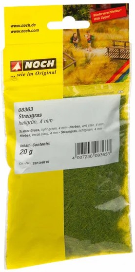 NOCH Landscaping  -  Erba statica 20g H.4mm  "Erba tagliata - Verde chiaro"