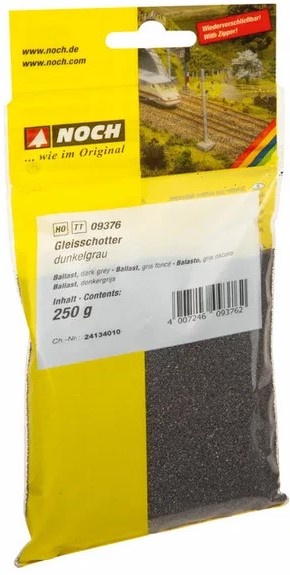 NOCH Landscaping  -  250g Pietrisco massicciata "Ballast" grigio scuro