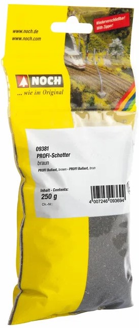 NOCH Landscaping  -  250g Pietrisco per massicciata/ballast PROFI marrone