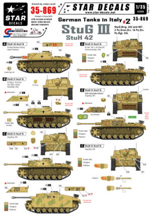 STAR Decals - German Tanks in Italy #2 "StuG III - StuH 42"