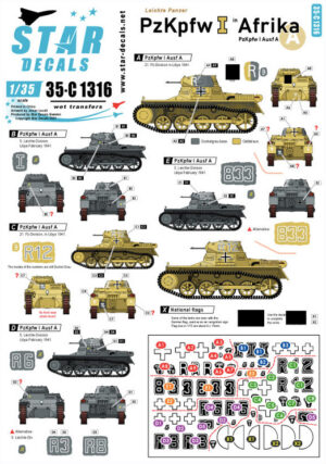 STAR Decals - German AfrikaKorps "Pz. Kpfw. I Ausf. A"