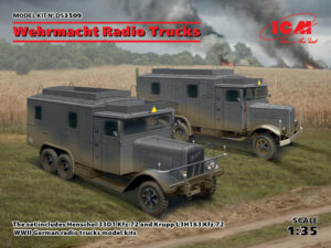 Wehrmacht-HEER "Wehrmacht Radio Trucks"  (Henschel 33D1 Kfz.72 + Krupp L3H163  6x4 Radio trucks) - ICM "2 Kits" box