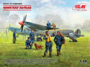 RAF "Royal Air Force" "WWII RAF Airfield set" (SAW Supermarine Spitfire Mk.IX-Mk.VII + Ground personnel + Pilots + WREN member)