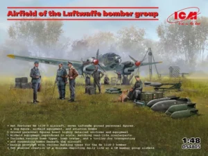 RLM "Luftwaffe" "WWII Luftwaffe Bomber group set" (Heinkel He 111H-3 Bomber aircraft + 7 Luftwaffe Ground personnel and Pilots + Armaments)